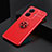 Custodia Silicone Ultra Sottile Morbida Cover con Magnetico Anello Supporto SD1 per Vivo iQOO Z6 Pro 5G Rosso