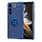 Custodia Silicone Ultra Sottile Morbida Cover con Magnetico Anello Supporto SD1 per Vivo V27e 5G Blu