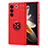 Custodia Silicone Ultra Sottile Morbida Cover con Magnetico Anello Supporto SD1 per Vivo V27e 5G Rosso