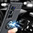 Custodia Silicone Ultra Sottile Morbida Cover con Magnetico Anello Supporto SD1 per Vivo X70 Pro+ Plus 5G