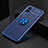 Custodia Silicone Ultra Sottile Morbida Cover con Magnetico Anello Supporto SD1 per Vivo Y53s NFC Blu