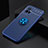 Custodia Silicone Ultra Sottile Morbida Cover con Magnetico Anello Supporto SD1 per Vivo Y75 5G Blu