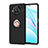 Custodia Silicone Ultra Sottile Morbida Cover con Magnetico Anello Supporto SD1 per Xiaomi Mi 10i 5G Oro e Nero