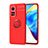 Custodia Silicone Ultra Sottile Morbida Cover con Magnetico Anello Supporto SD1 per Xiaomi Mi 10T 5G Rosso