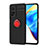 Custodia Silicone Ultra Sottile Morbida Cover con Magnetico Anello Supporto SD1 per Xiaomi Mi 10T 5G Rosso e Nero