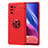 Custodia Silicone Ultra Sottile Morbida Cover con Magnetico Anello Supporto SD1 per Xiaomi Mi 11i 5G Rosso