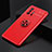 Custodia Silicone Ultra Sottile Morbida Cover con Magnetico Anello Supporto SD1 per Xiaomi Mi 11T 5G Rosso