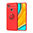 Custodia Silicone Ultra Sottile Morbida Cover con Magnetico Anello Supporto SD1 per Xiaomi POCO C3 Rosso