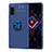 Custodia Silicone Ultra Sottile Morbida Cover con Magnetico Anello Supporto SD1 per Xiaomi Poco F3 GT 5G Blu