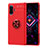 Custodia Silicone Ultra Sottile Morbida Cover con Magnetico Anello Supporto SD1 per Xiaomi Poco F3 GT 5G Rosso