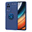 Custodia Silicone Ultra Sottile Morbida Cover con Magnetico Anello Supporto SD1 per Xiaomi Poco F4 5G Blu