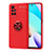 Custodia Silicone Ultra Sottile Morbida Cover con Magnetico Anello Supporto SD1 per Xiaomi Redmi 10 4G