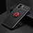 Custodia Silicone Ultra Sottile Morbida Cover con Magnetico Anello Supporto SD1 per Xiaomi Redmi A2 Rosso e Nero