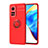 Custodia Silicone Ultra Sottile Morbida Cover con Magnetico Anello Supporto SD1 per Xiaomi Redmi K30S 5G Rosso