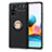 Custodia Silicone Ultra Sottile Morbida Cover con Magnetico Anello Supporto SD1 per Xiaomi Redmi Note 10 Pro 4G Oro e Nero