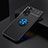 Custodia Silicone Ultra Sottile Morbida Cover con Magnetico Anello Supporto SD1 per Xiaomi Redmi Note 11 4G (2022) Blu e Nero