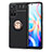 Custodia Silicone Ultra Sottile Morbida Cover con Magnetico Anello Supporto SD1 per Xiaomi Redmi Note 11 5G Oro e Nero