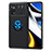 Custodia Silicone Ultra Sottile Morbida Cover con Magnetico Anello Supporto SD1 per Xiaomi Redmi Note 11E Pro 5G Blu e Nero