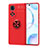 Custodia Silicone Ultra Sottile Morbida Cover con Magnetico Anello Supporto SD2 per Huawei Nova 9 Rosso