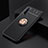 Custodia Silicone Ultra Sottile Morbida Cover con Magnetico Anello Supporto SD2 per OnePlus Nord CE 5G Oro e Nero