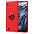 Custodia Silicone Ultra Sottile Morbida Cover con Magnetico Anello Supporto SD2 per Realme C20 Rosso