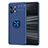 Custodia Silicone Ultra Sottile Morbida Cover con Magnetico Anello Supporto SD2 per Realme GT2 Pro 5G Blu