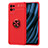 Custodia Silicone Ultra Sottile Morbida Cover con Magnetico Anello Supporto SD2 per Realme Narzo 50 4G Rosso