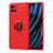 Custodia Silicone Ultra Sottile Morbida Cover con Magnetico Anello Supporto SD2 per Realme V11 5G Rosso