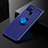 Custodia Silicone Ultra Sottile Morbida Cover con Magnetico Anello Supporto SD2 per Realme V3 5G Blu