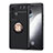Custodia Silicone Ultra Sottile Morbida Cover con Magnetico Anello Supporto SD2 per Vivo X70 5G Oro e Nero