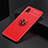 Custodia Silicone Ultra Sottile Morbida Cover con Magnetico Anello Supporto SD2 per Xiaomi Civi 1S 5G Rosso