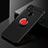 Custodia Silicone Ultra Sottile Morbida Cover con Magnetico Anello Supporto SD2 per Xiaomi POCO C3 Rosso e Nero