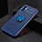 Custodia Silicone Ultra Sottile Morbida Cover con Magnetico Anello Supporto SD2 per Xiaomi Redmi Note 10 5G Blu