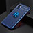 Custodia Silicone Ultra Sottile Morbida Cover con Magnetico Anello Supporto SD2 per Xiaomi Redmi Note 10T 5G Blu