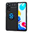 Custodia Silicone Ultra Sottile Morbida Cover con Magnetico Anello Supporto SD2 per Xiaomi Redmi Note 11 4G (2022) Blu e Nero