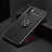 Custodia Silicone Ultra Sottile Morbida Cover con Magnetico Anello Supporto SD2 per Xiaomi Redmi Note 11 SE 5G Nero