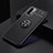 Custodia Silicone Ultra Sottile Morbida Cover con Magnetico Anello Supporto SD2 per Xiaomi Redmi Note 9 4G Nero