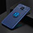 Custodia Silicone Ultra Sottile Morbida Cover con Magnetico Anello Supporto SD2 per Xiaomi Redmi Note 9 5G Blu