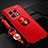 Custodia Silicone Ultra Sottile Morbida Cover con Magnetico Anello Supporto SD3 per OnePlus 11R 5G Rosso