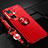 Custodia Silicone Ultra Sottile Morbida Cover con Magnetico Anello Supporto SD3 per OnePlus Nord CE 3 5G Rosso