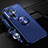 Custodia Silicone Ultra Sottile Morbida Cover con Magnetico Anello Supporto SD3 per Oppo K11x 5G Blu