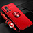 Custodia Silicone Ultra Sottile Morbida Cover con Magnetico Anello Supporto SD3 per Realme GT Neo3 5G Rosso