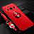 Custodia Silicone Ultra Sottile Morbida Cover con Magnetico Anello Supporto SD3 per Realme Narzo 60 5G Rosso