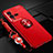 Custodia Silicone Ultra Sottile Morbida Cover con Magnetico Anello Supporto SD3 per Vivo iQOO 10 Pro 5G Rosso