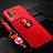 Custodia Silicone Ultra Sottile Morbida Cover con Magnetico Anello Supporto SD3 per Vivo iQOO Neo6 5G Rosso