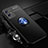 Custodia Silicone Ultra Sottile Morbida Cover con Magnetico Anello Supporto SD3 per Vivo iQOO Z6 5G Blu e Nero