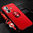 Custodia Silicone Ultra Sottile Morbida Cover con Magnetico Anello Supporto SD3 per Vivo iQOO Z6 Pro 5G Rosso