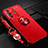 Custodia Silicone Ultra Sottile Morbida Cover con Magnetico Anello Supporto SD3 per Vivo V23 5G Rosso