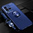 Custodia Silicone Ultra Sottile Morbida Cover con Magnetico Anello Supporto SD3 per Vivo V25e Blu