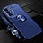 Custodia Silicone Ultra Sottile Morbida Cover con Magnetico Anello Supporto SD3 per Vivo V27 5G Blu